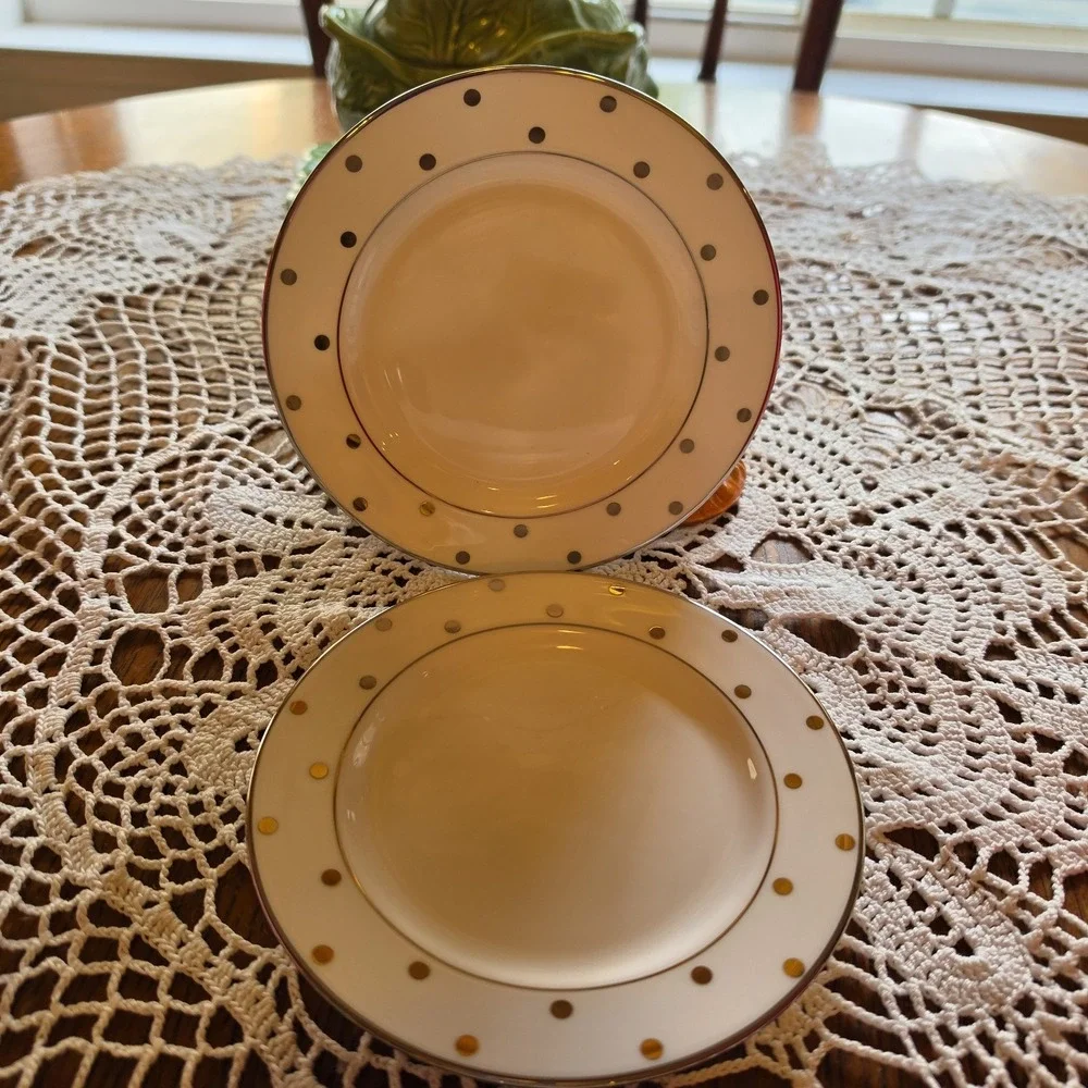 Kate Spade New York LENOX Larabee Road‎ Lot Of 2 B&B/Dessert Plates Fine China